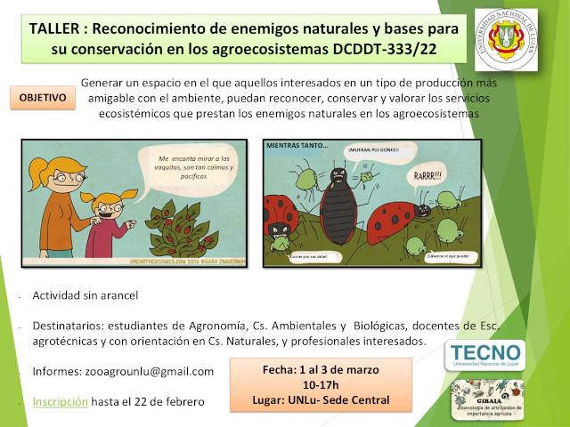 Taller sobre enemigos naturales para conservar agrosistemas
