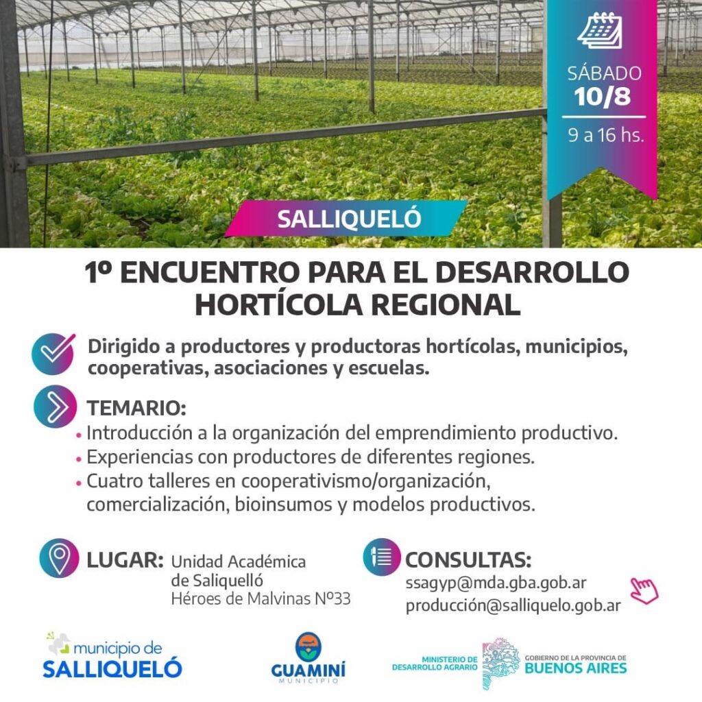 Primer encuentro para el desarrollo hortícola regional en Salliqueló